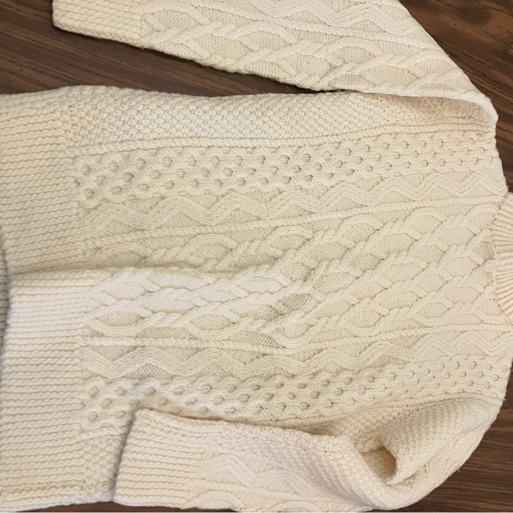 Cozy Cream Cable hand Knit Sweater